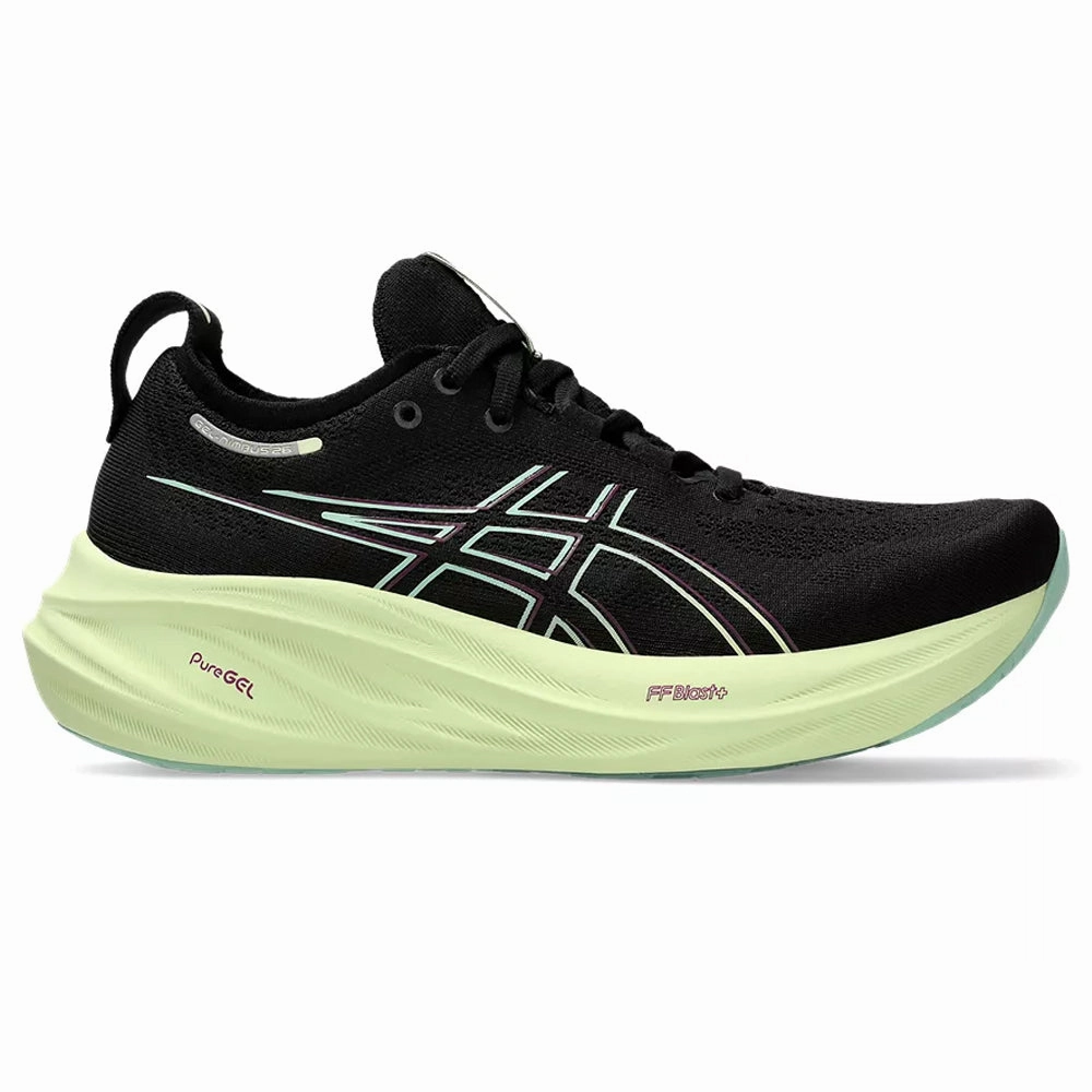 Asics Gel Tactic 12 Badminton Shoes Women's Asics Gel-Nimbus 26, Black/Cool Matcha, 10 B Medium