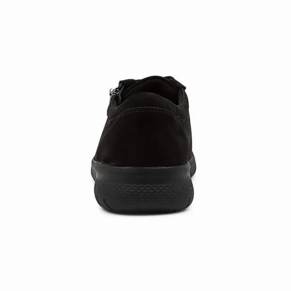 Ziera Solar Black Nubuck Sneaker (Women's) For Walking All Day Walking