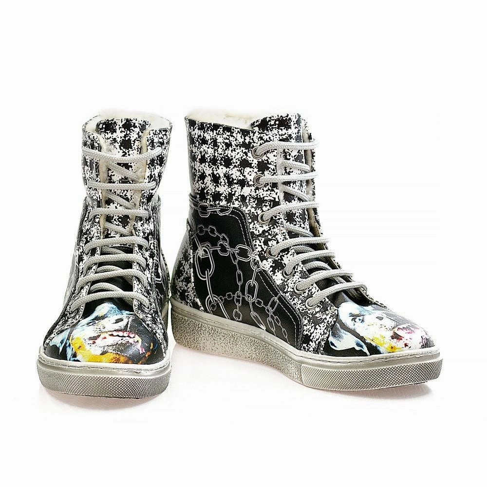 Wild Dog Short Boots WJAS115 Lace Up High Boots