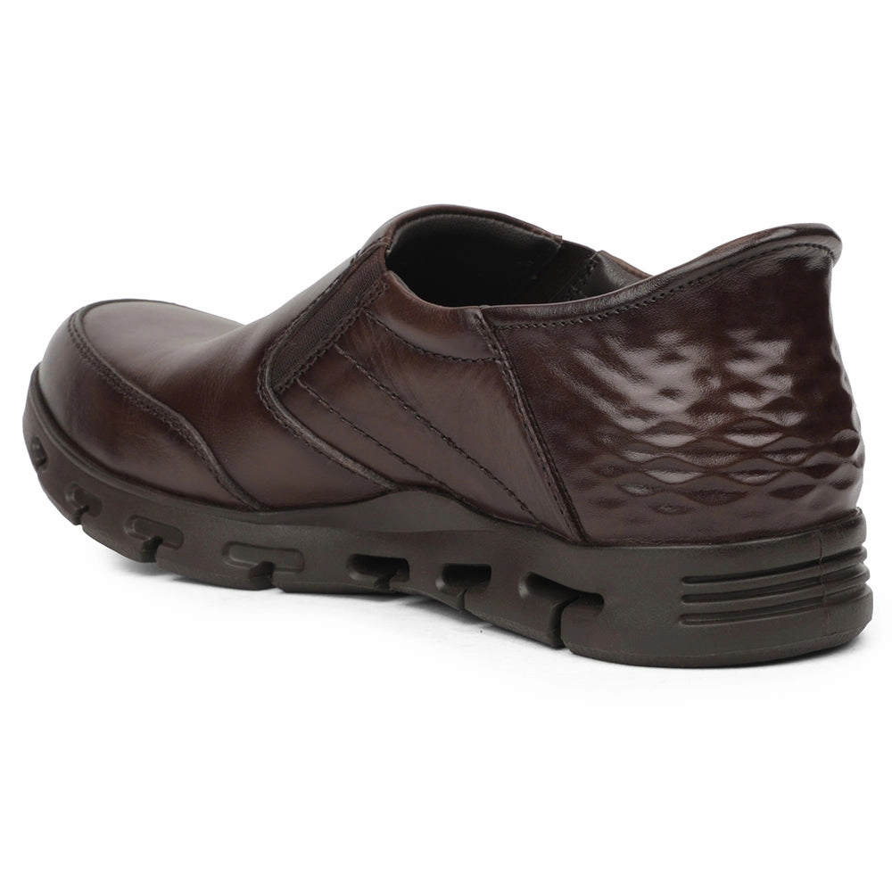 Shoe Island Casual Shoes Healers Brown Casual Non Lacing Shoes For Men ASF-2 By Liberty