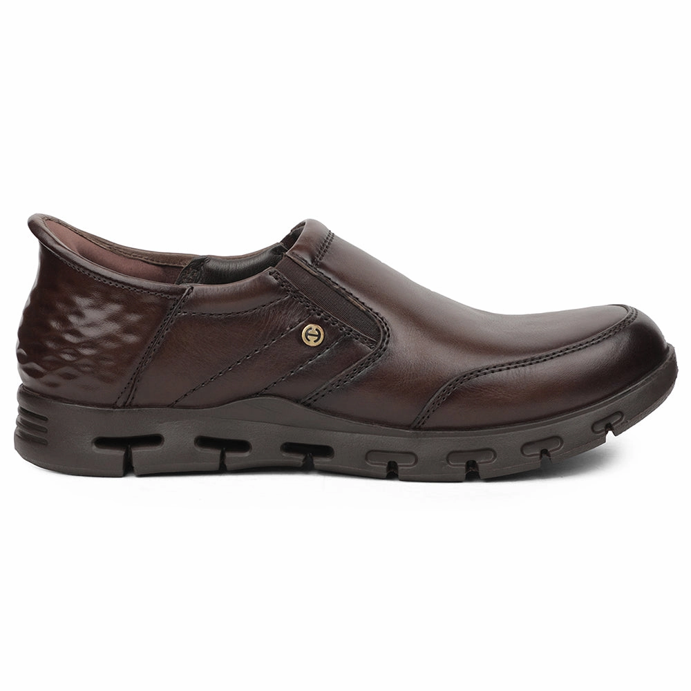 Healers Brown Casual Non Lacing Shoes For Men ASF-2 By Liberty Boy Casual Shoes