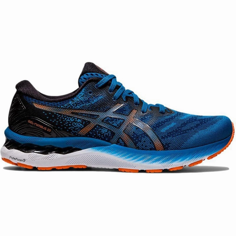 Asics Shoes Pronation Men's Asics Gel-Nimbus 23, Reborn Blue/Black/Knit, 10.5 D Medium