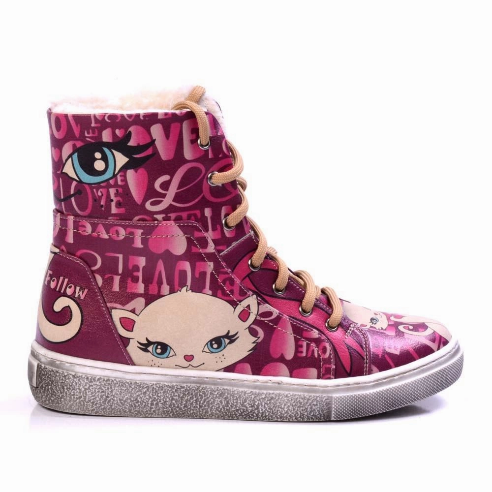 Sweet Cat Short Boots JAS109 Leather Knee High Boots