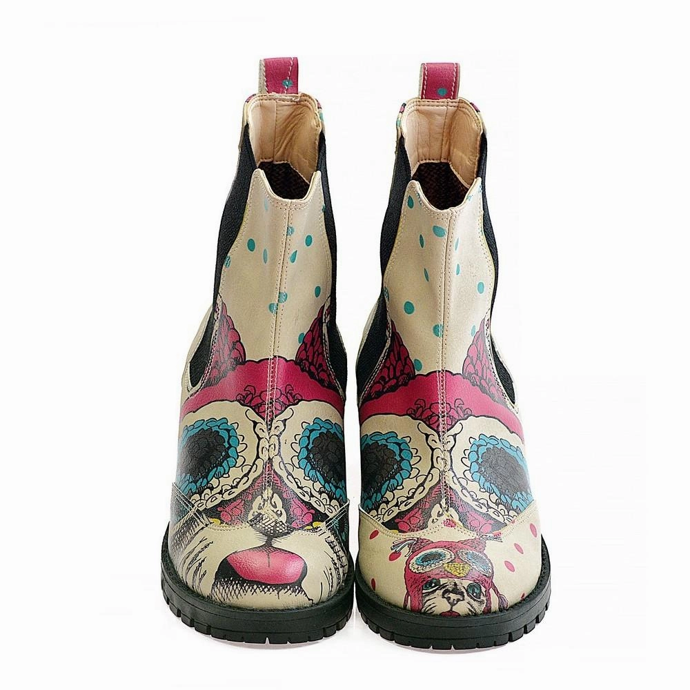 Qumy Dog Boots Sweet Cat Short Boots LAS108