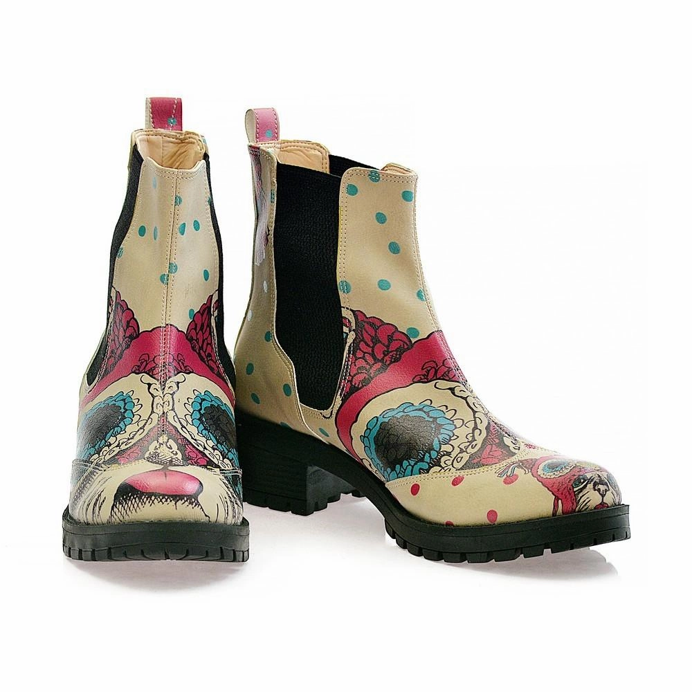 Sweet Cat Short Boots LAS108 White Above The Knee Boots