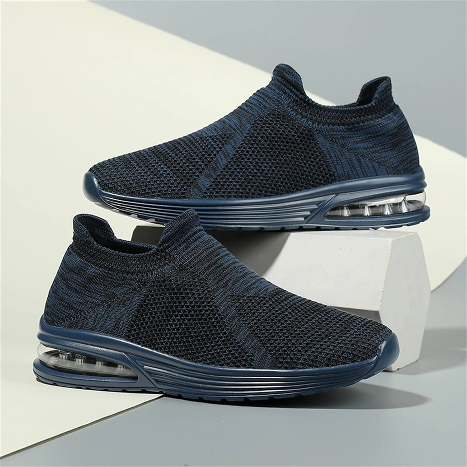 Tennis Shoes Men Barefoot Shoes Men Men's Hands Free Slip On Sneaker Lightweight Breathable Walking Gym Tennis Athletic Footwear Slip on Sneakers Best Sneakers For Back Pain