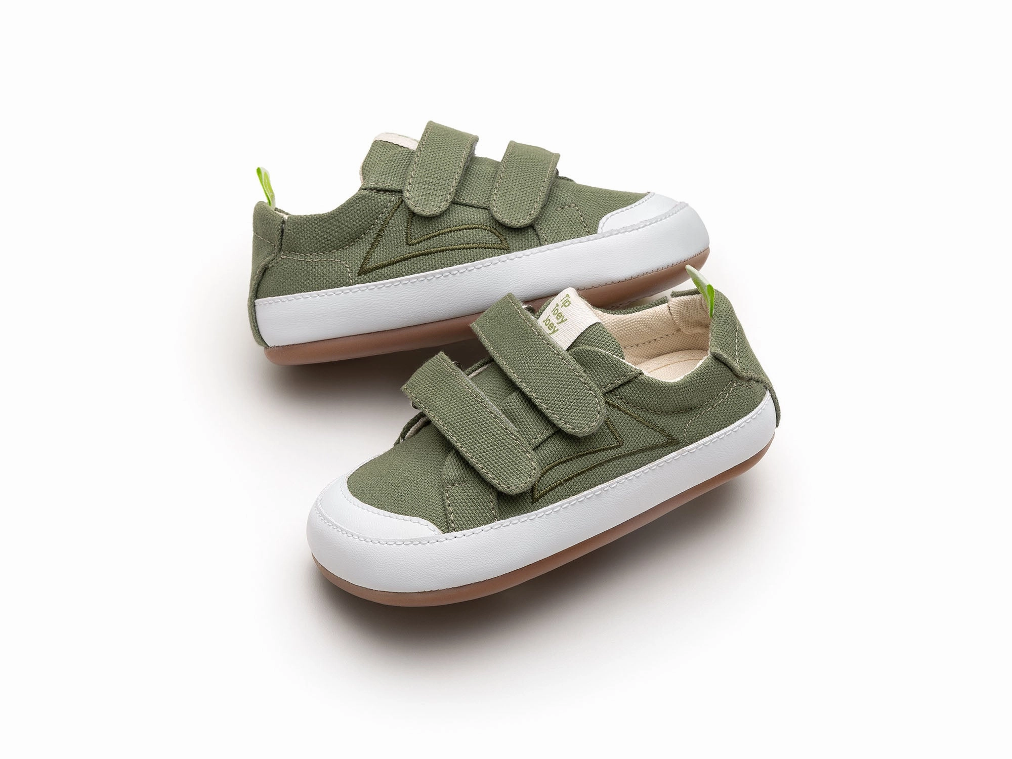 Balance Tennis Sneakers Tip Toey Joey Boy's and Girl's Bossy Green Sneakers - Lona Verde Pistache