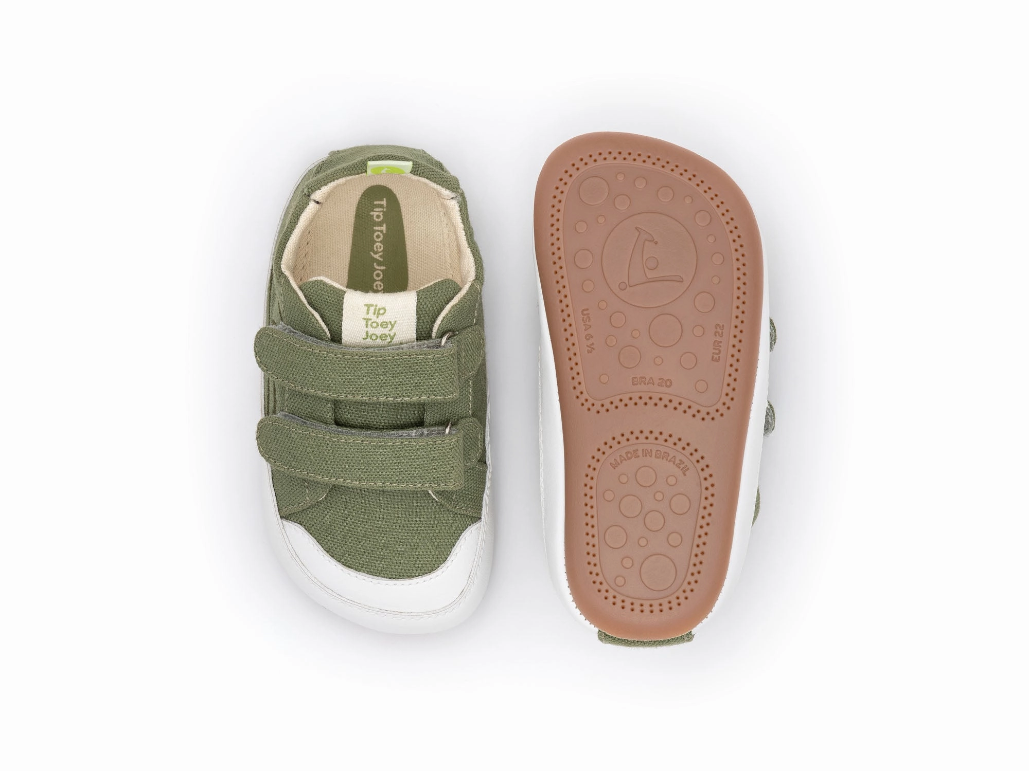 Sneakers Ball Tip Toey Joey Boy's and Girl's Bossy Green Sneakers - Lona Verde Pistache