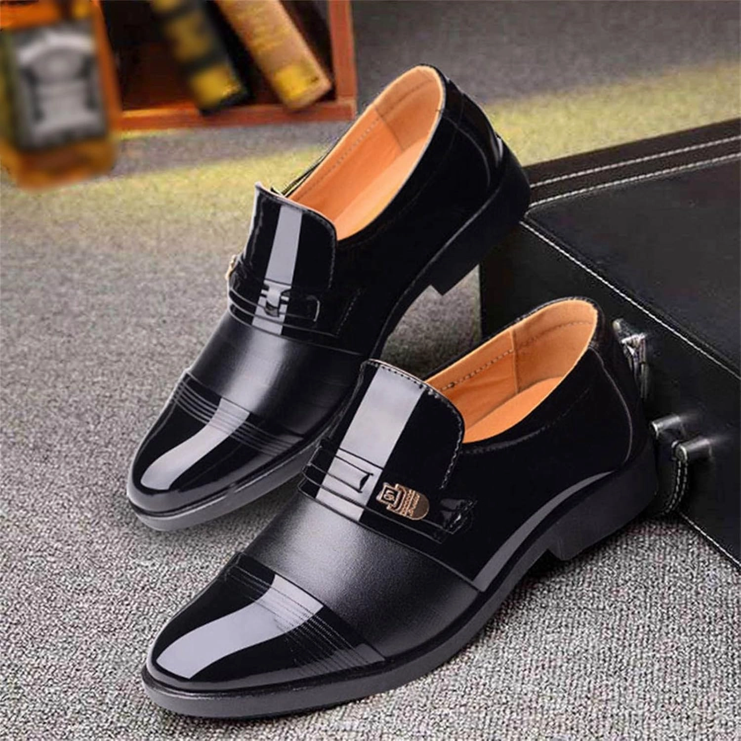 Champion Casual Shoes Men Leather Cap Toe Oxford Business Formal Dress Fashion Summer and Autumn Men Mens Shoes Size 12 Business Casual