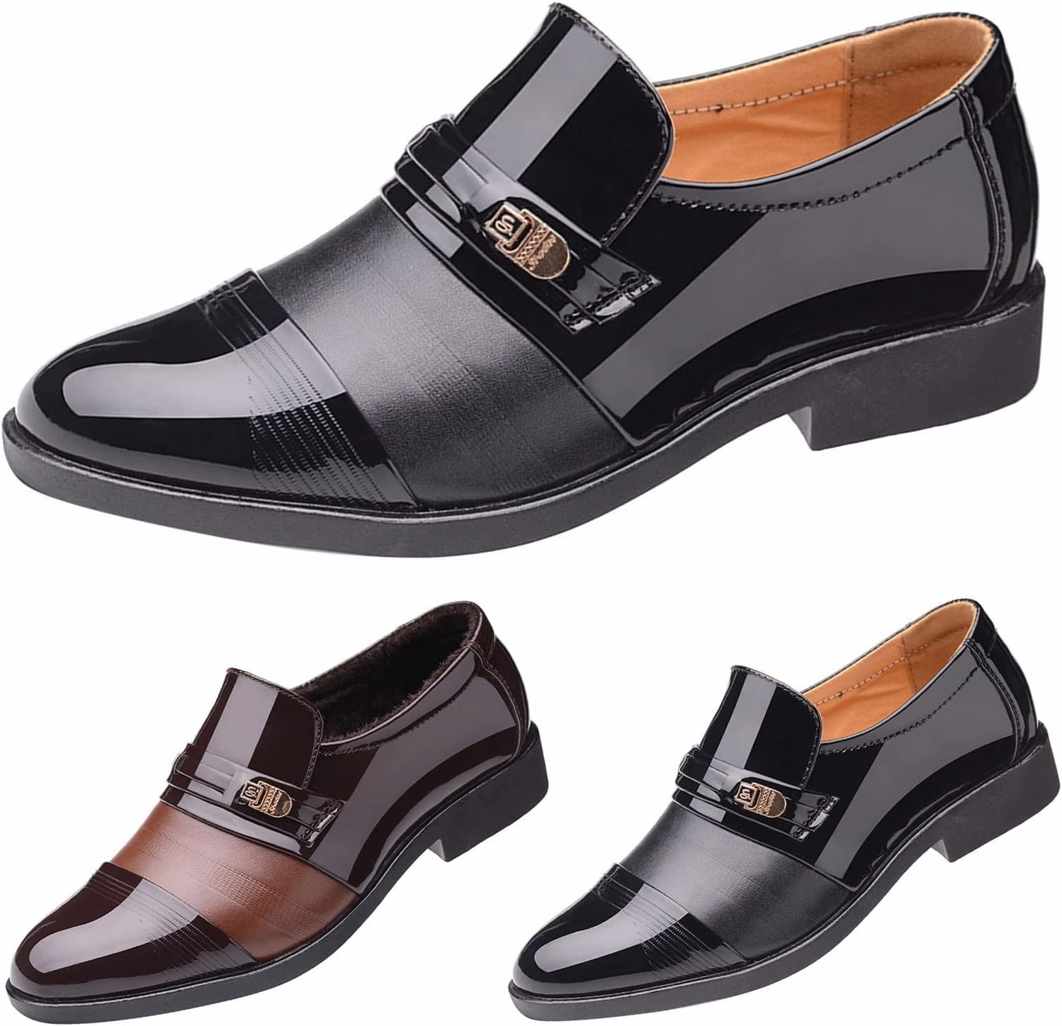 Casual Classic Shoes Men Leather Cap Toe Oxford Business Formal Dress Fashion Summer and Autumn Men Mens Shoes Size 12 Business Casual