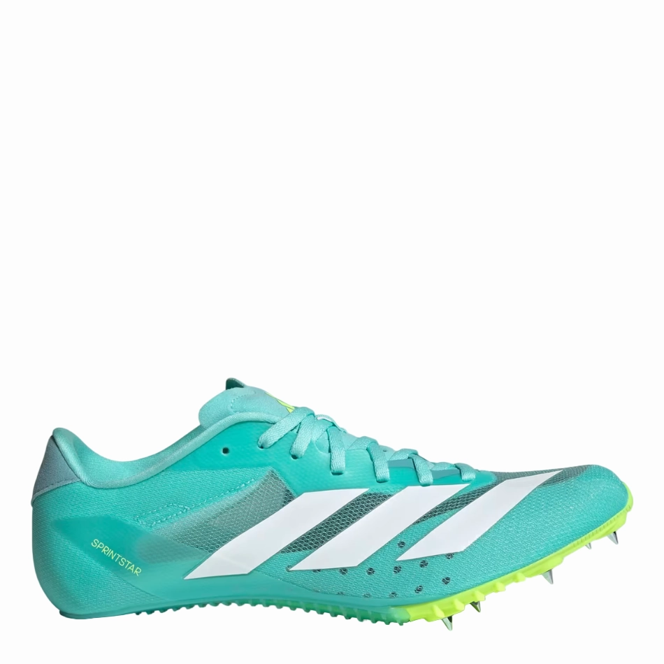 Adidas Ultraboost Walking Shoes Adidas Unisex Sprintstar Track Spikes in Flash Aqua/Cloud White/Lucid Lemon AW25