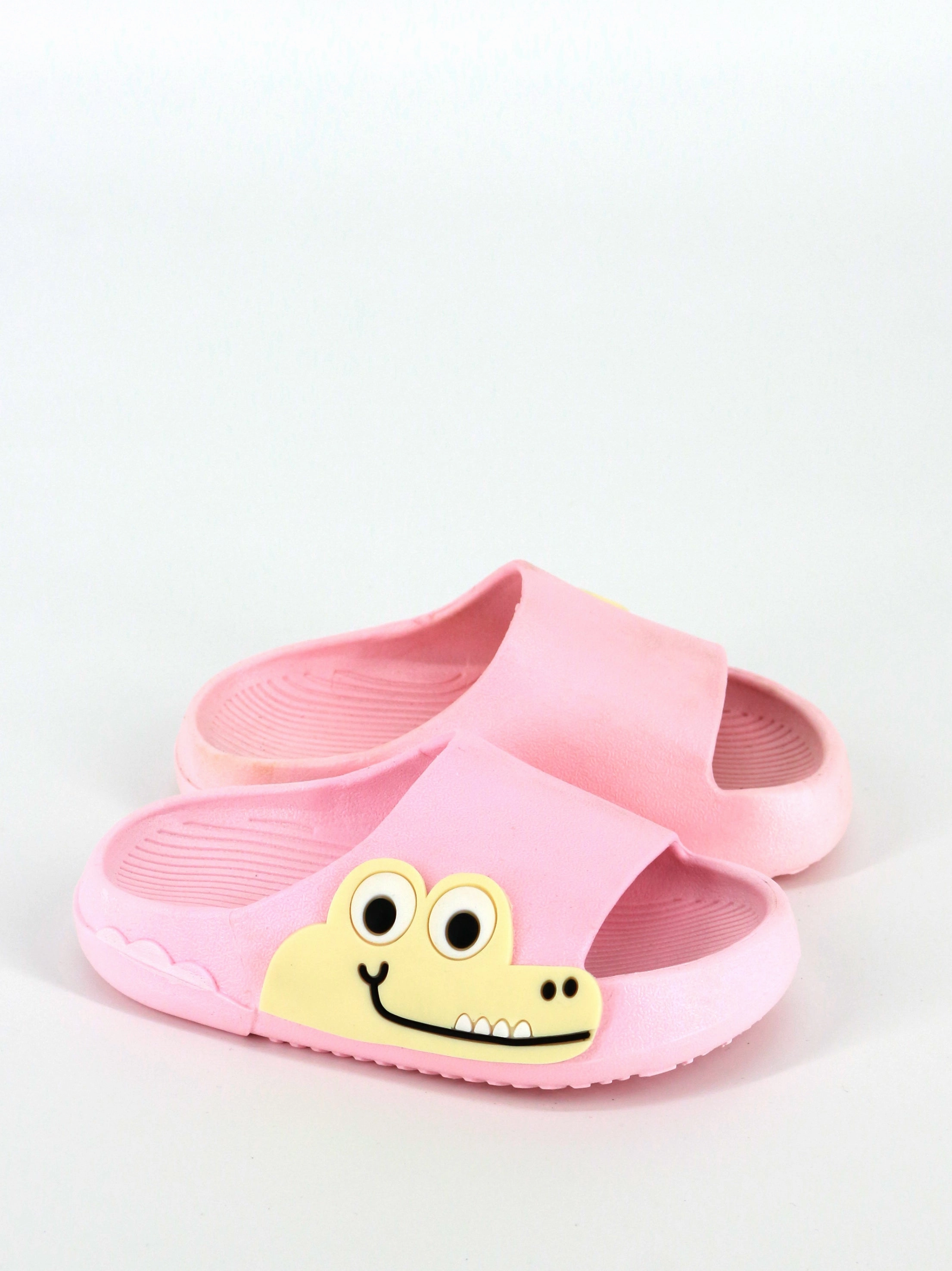 Kids Girl Cartoon Crocodile Slippers Shoes,Pink Comfy Warm Slippers