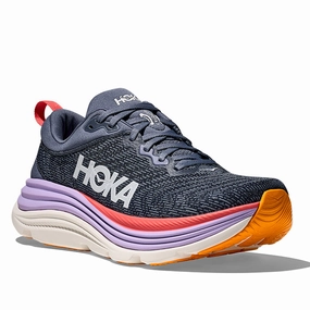 Des Moines Iowa Womens Hoka Gaviota 5 Wide in Anchor/Grapefuit