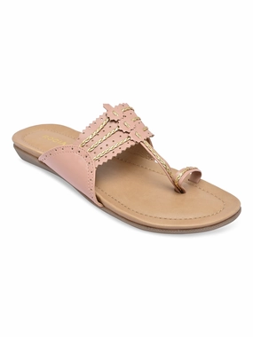 Flat Shoes Flat Feet Rocia By Regal Pink Women Casual Kolhapuri Flats
