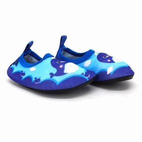 Best Slippers Kid's Girl Big Shark Print Water Shoes,Blue/Indigo