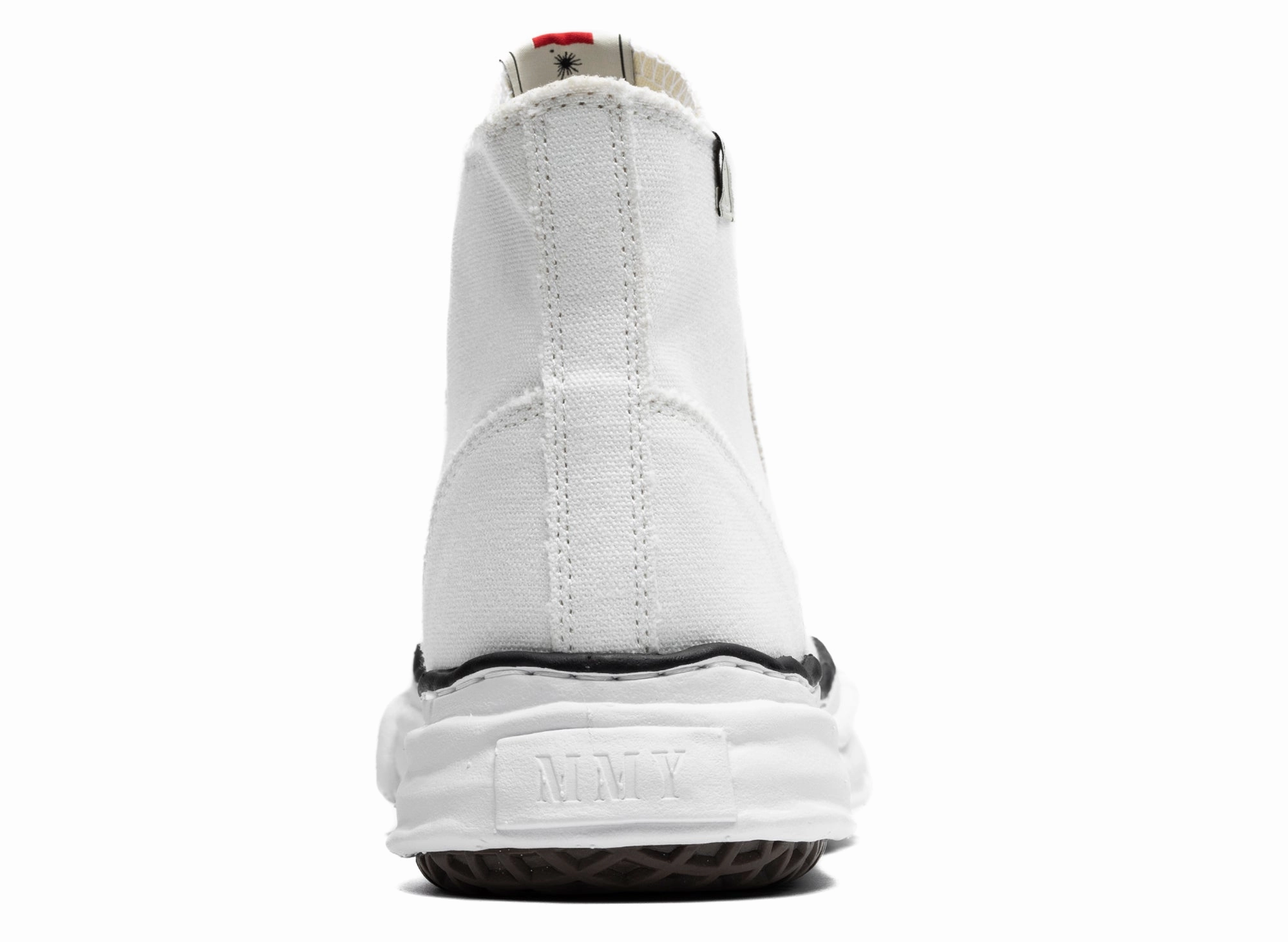 Maison Mihara Yasuhiro High Top Lace Up Sneaker in White Death Walks On High Heels