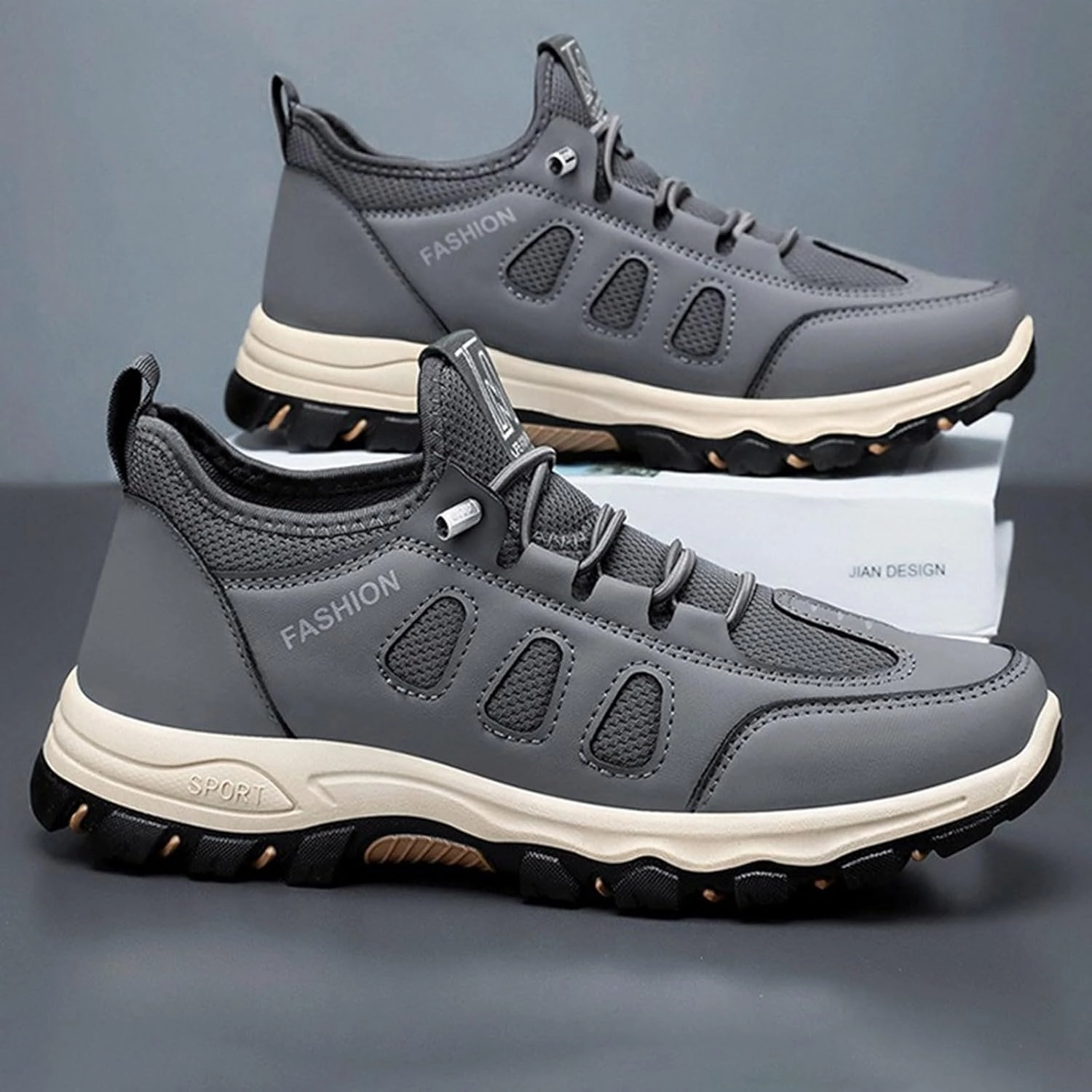 IWIHMIV Mens Athletic Shoes Hiking Sneakers for Men Slip on Walking Shoes Non Slip Breathable Lightweight Tennis Running Shoes Free 5.0 Running Shoes