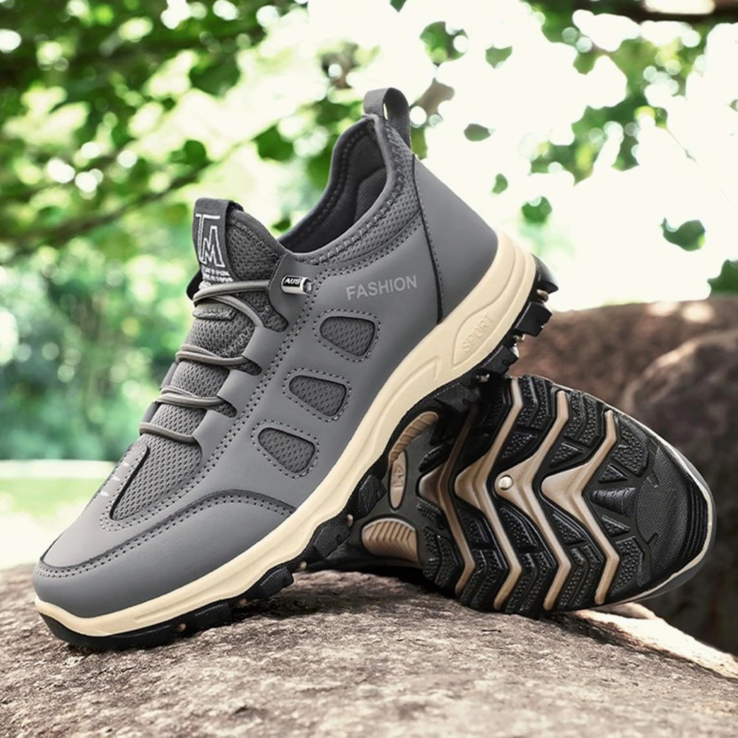 Running Shoes Lightest IWIHMIV Mens Athletic Shoes Hiking Sneakers for Men Slip on Walking Shoes Non Slip Breathable Lightweight Tennis Running Shoes