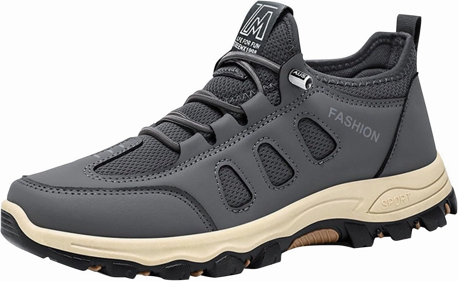 IWIHMIV Mens Athletic Shoes Hiking Sneakers for Men Slip on Walking Shoes Non Slip Breathable Lightweight Tennis Running Shoes Best Affordable Running Shoes