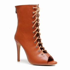 Chester Boots Sofiya True Nudes - Shade 5 Open Toe Latin Dance Bootie (Street Sole)