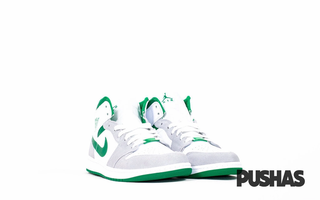 Air Jordan 1 Mid 'Grey Pine Green' 2023 Basketball Shoes