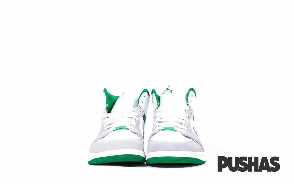 Size 12c Basketball Shoes Air Jordan 1 Mid 'Grey Pine Green'