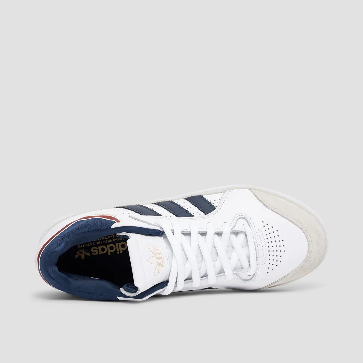 Strange Skate adidas Skateboarding Tyshawn Pro Skate Shoes - Cloud White / Collegiate Navy / Grey One