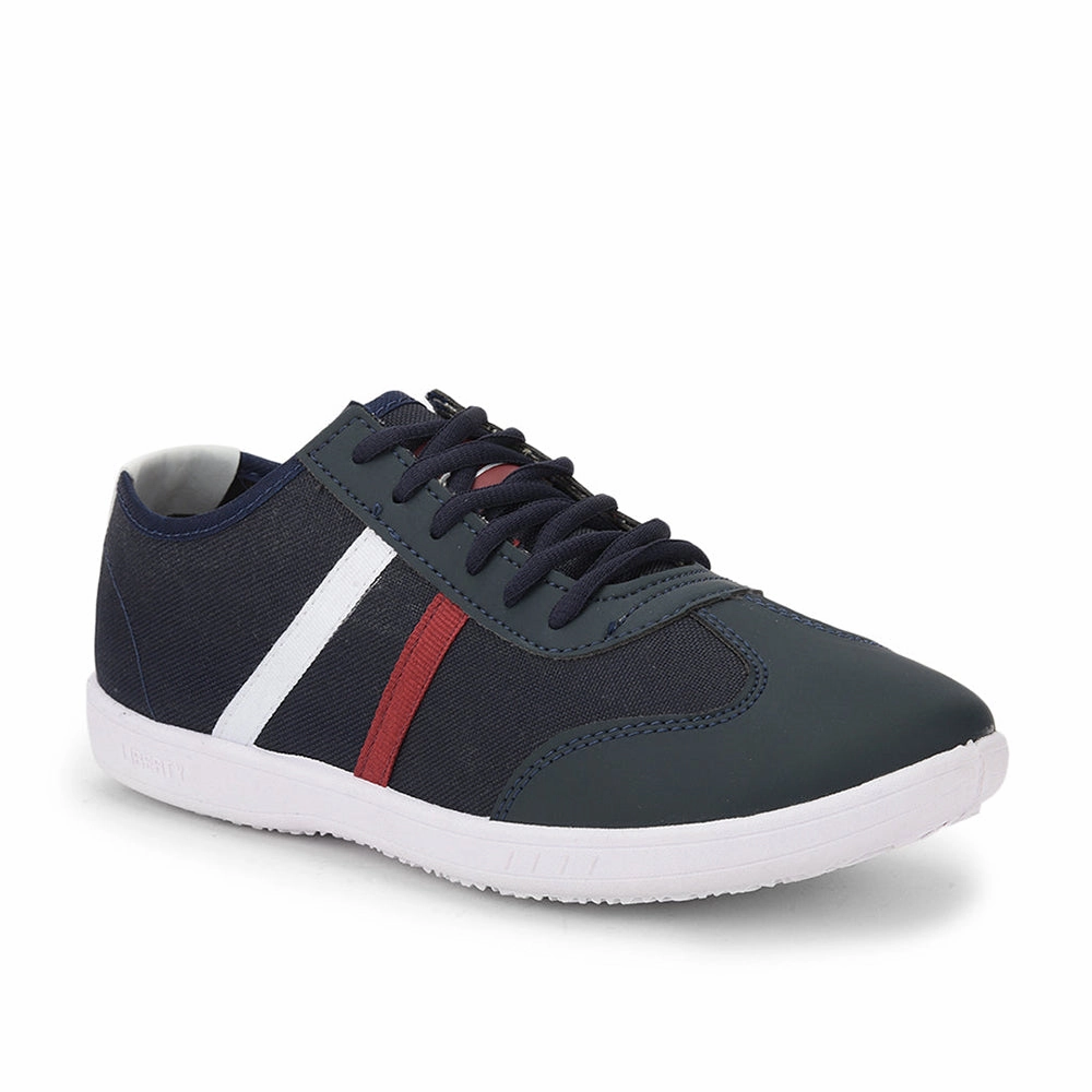 Force 10 Lacing Navy Blue Casual Shoes For Men DYLAN-1E by Liberty Winter Casual Shoes