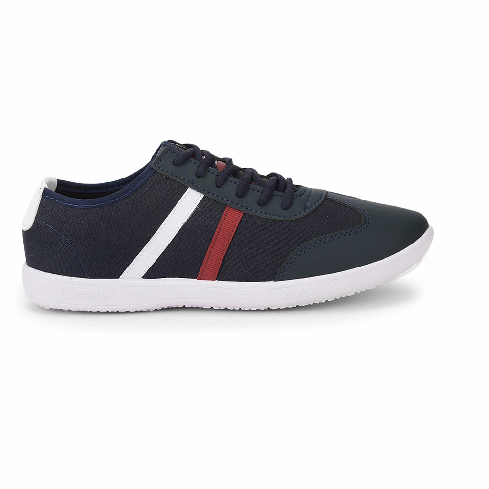Force 10 Lacing Navy Blue Casual Shoes For Men DYLAN-1E by Liberty Casual Heritage Shoe