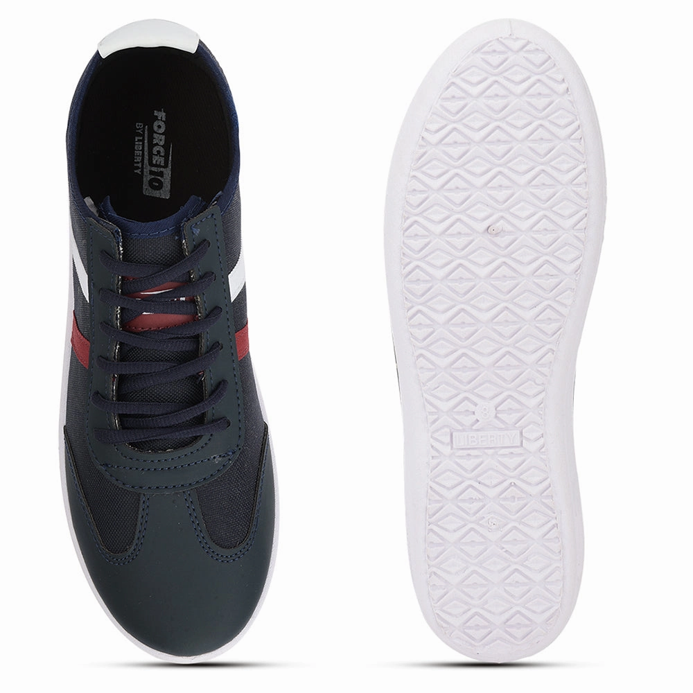 Force 10 Lacing Navy Blue Casual Shoes For Men DYLAN-1E by Liberty Toddler Reebok Bb Stretch Lace Casual Shoes
