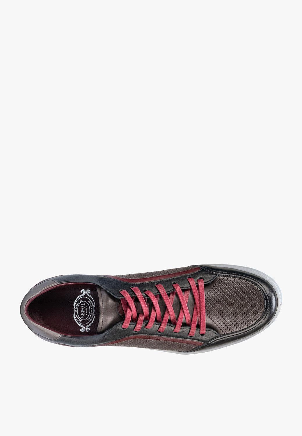 High Heels Reference Urban High Top Mens Black Grey Leather Handcrafted Sneaker