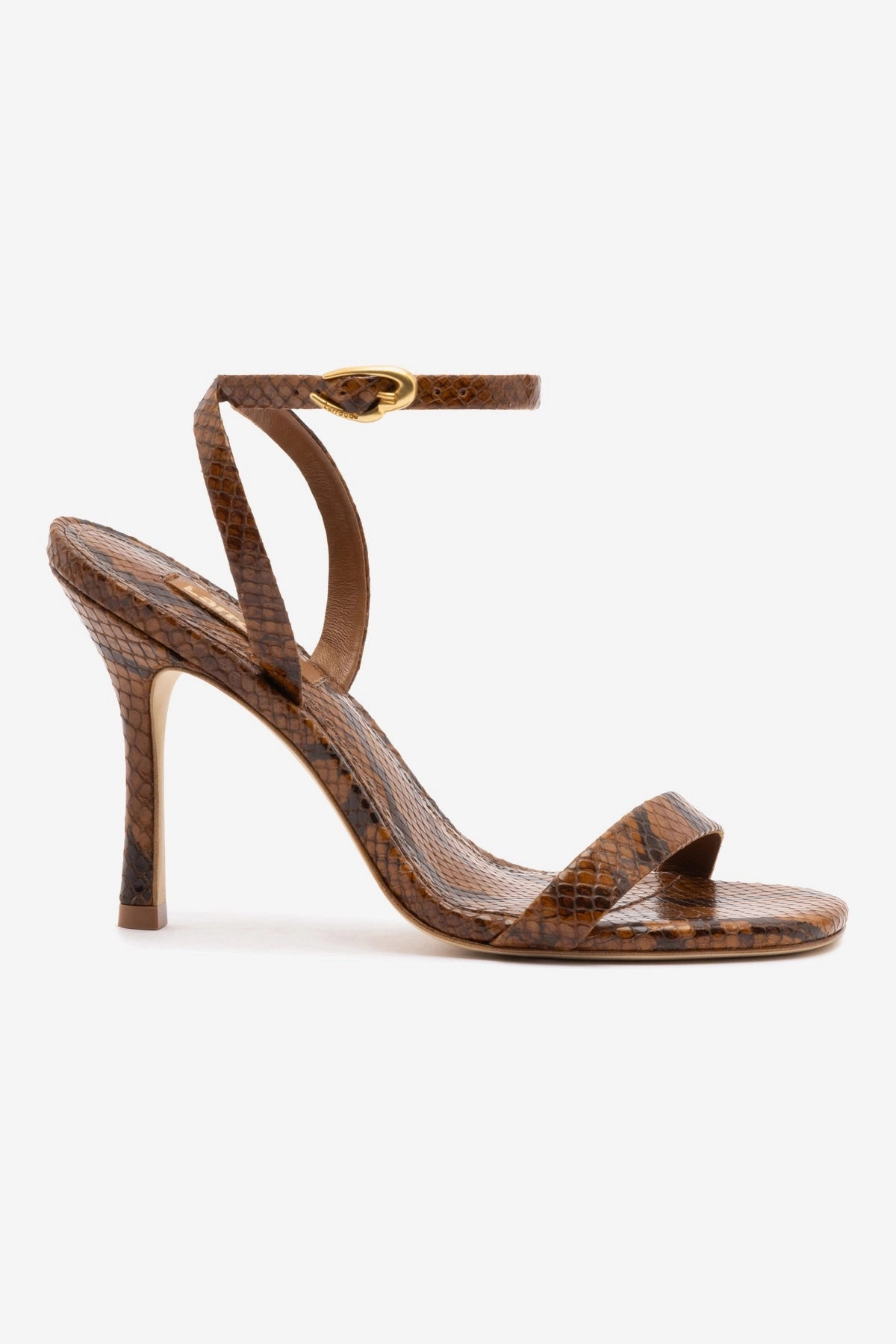 Veronina Sandal In Oud Python Embossed Leather High Heel Dunks