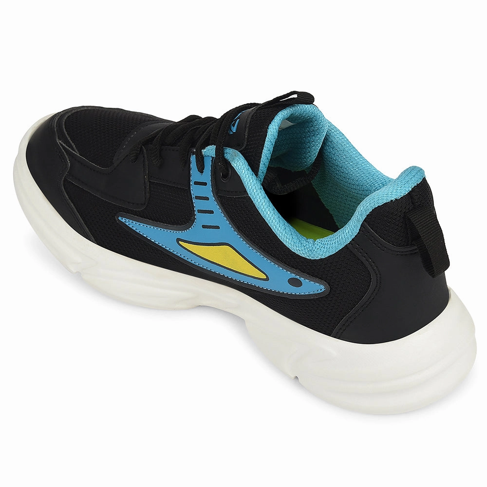 Revel 6 Neutral Running Shoe Leap7x Black Sports Lacing Running Shoes For Kids CLOUDY-5L By Liberty