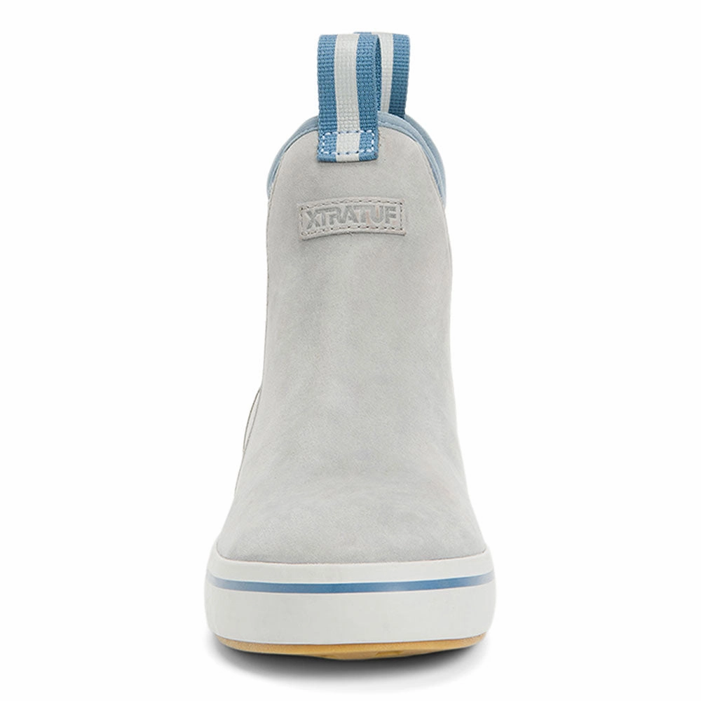 Platform Slip On Sandals XTRATUF Women's Leather Ankle Deck Boots- Dolphin Gray / Beach Glass