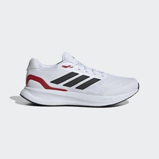 Adidas Custom Shoes Online RUNFALCON 5 WIDE RUNNING SHOES - Cloud White / Core Black / Better Scarlet