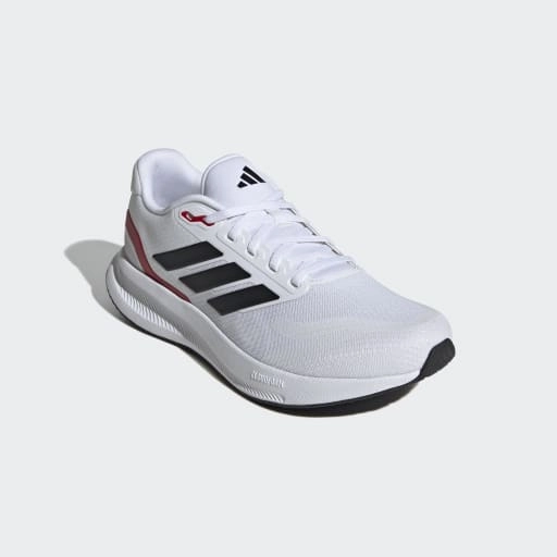 Trae Young Adidas Shoe RUNFALCON 5 WIDE RUNNING SHOES - Cloud White / Core Black / Better Scarlet
