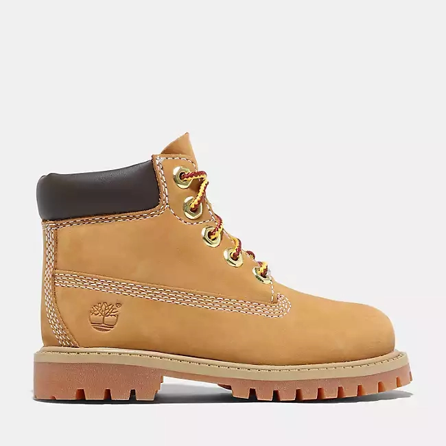 Timberland Kid's Premium 6 Inch Waterproof TD Boot Shoes - Wheat Nubuck Waterproofing Shoe Spray