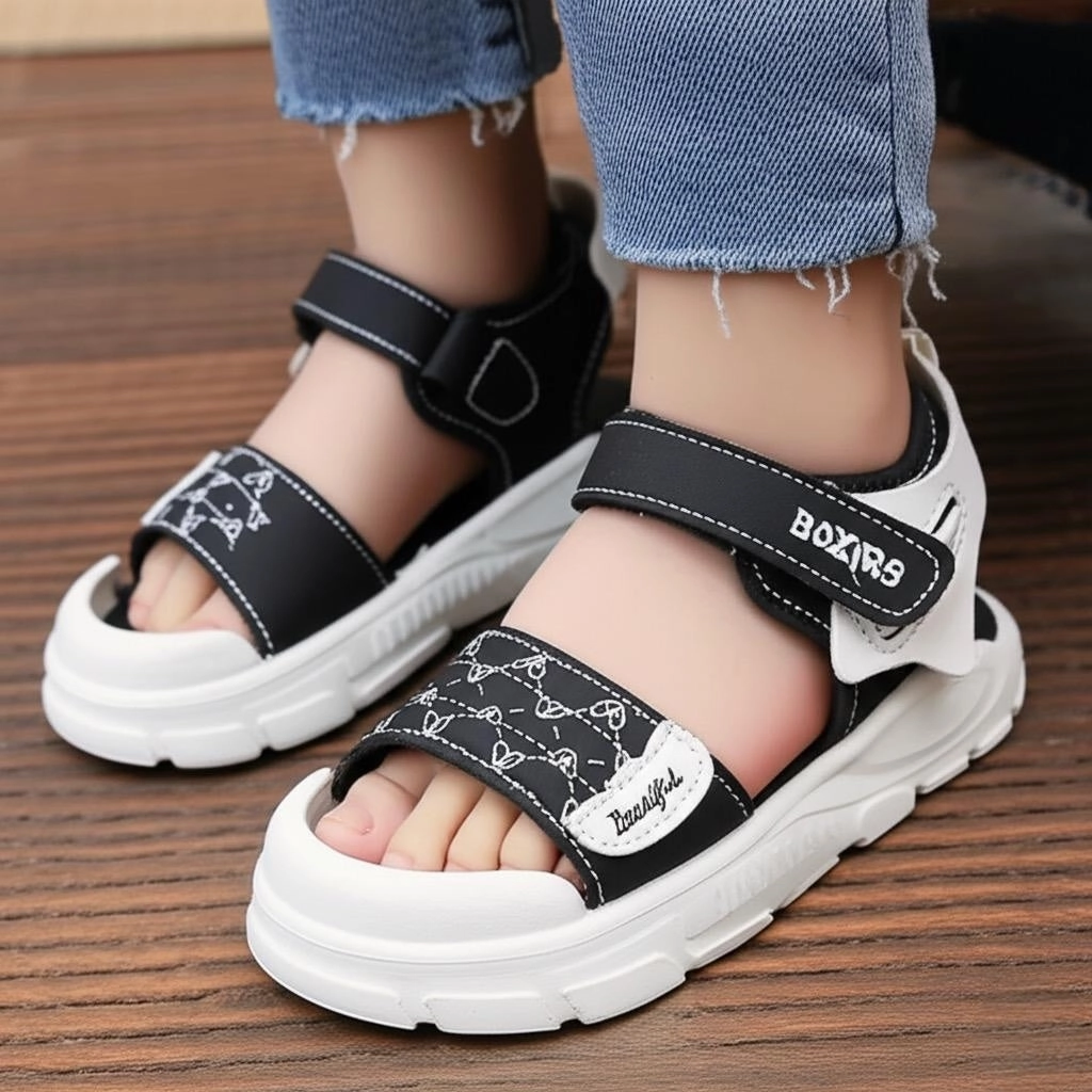 Z243013B kids sandal Flat Shoes With Small Heel