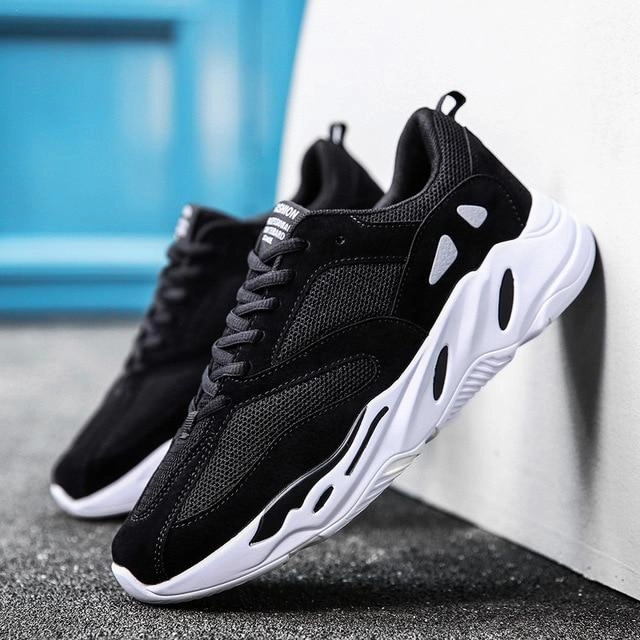 West Louis Street Style Breathable Sneakers Over Knee Heel Boots