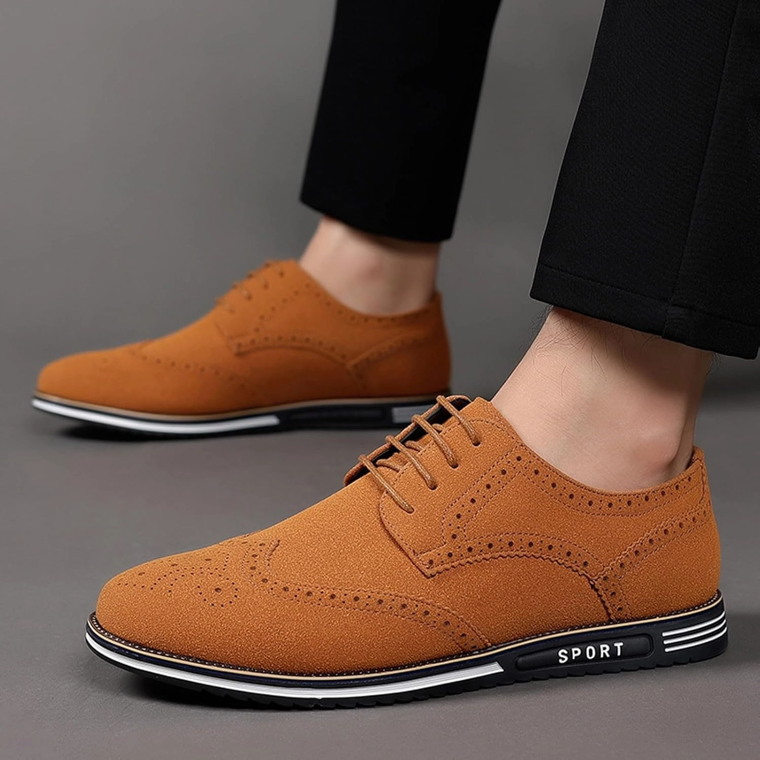 White Dress Shoes for Men Size 8.5 Fashion Men's Breathable Men's Slip On Shoes Size 10.5 Wide Business Casual Casual Fashion Breathable Canvas Shoes