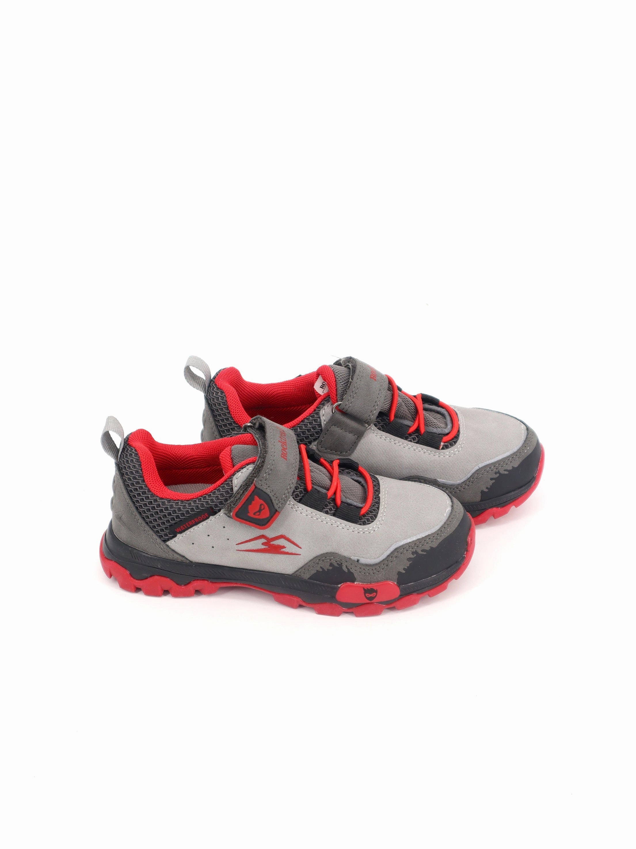 Kd Sneakers Kid's Boy Printed Sneakers,Grey/Red