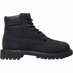 Sb Shoes Timberland Kid's Premium 6-Inch Waterproof Boot Shoes - Black Nubuck