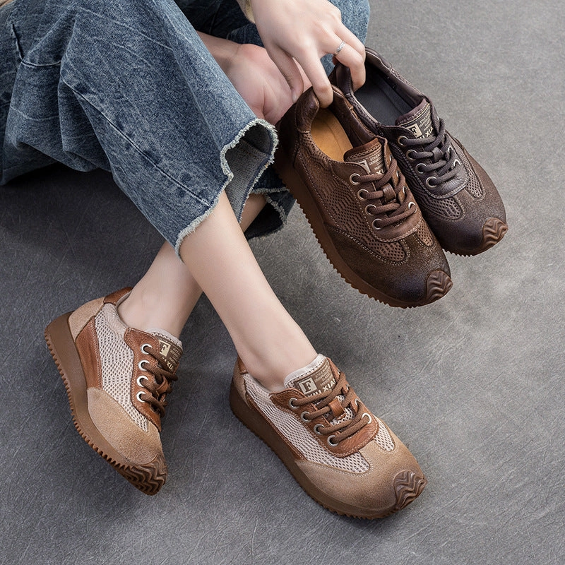 Women Retro Breathable Patchwork Casual Shoes Casual Shoes Travel