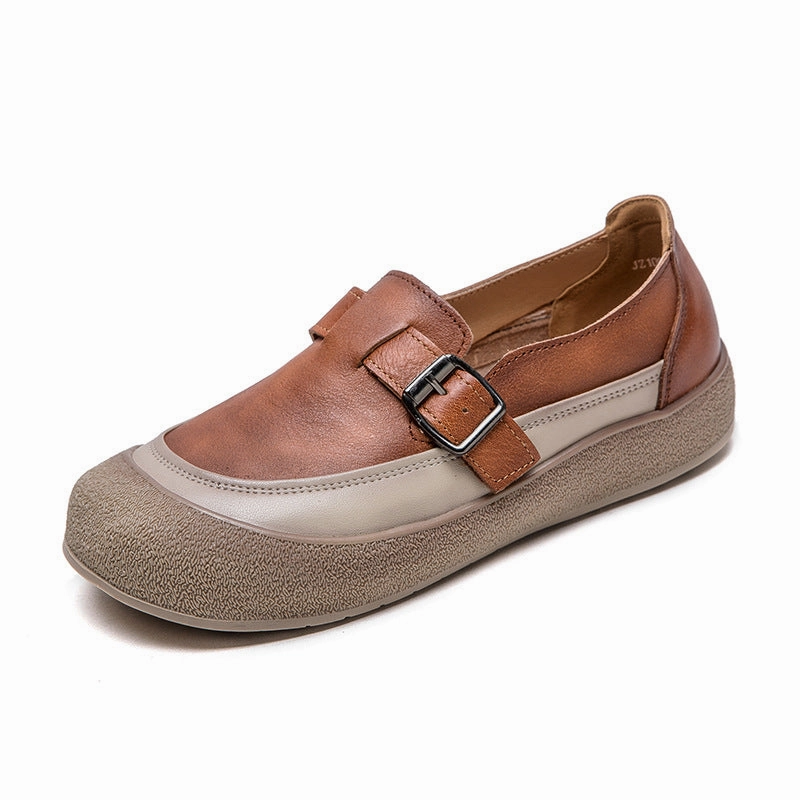 Women Retro Leather Minimalism Soft Casual Shoes Casual Shoes To Dress Pants