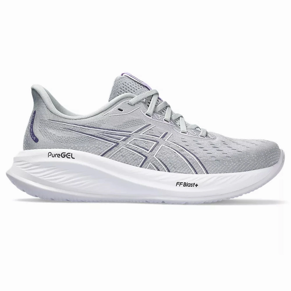 Women's Asics Gel-Cumulus 26, Piedmont Grey/White, 5.5 B Medium Asics Gel Kayano Walking Shoes