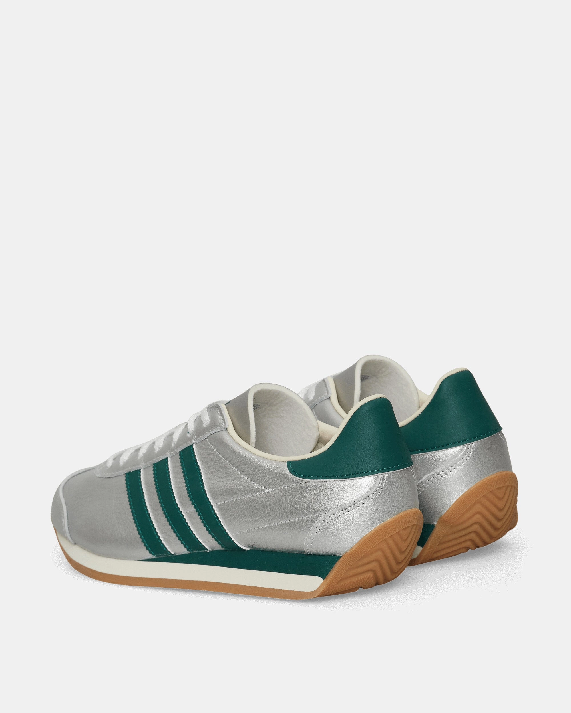 Adidas Travel Shoes Women's Country OG Sneakers Silver Metallic / Collegiate Green