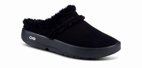 WOMEN'S OOCOOZIE MULE - BLACK Genuine Shearling Slippers