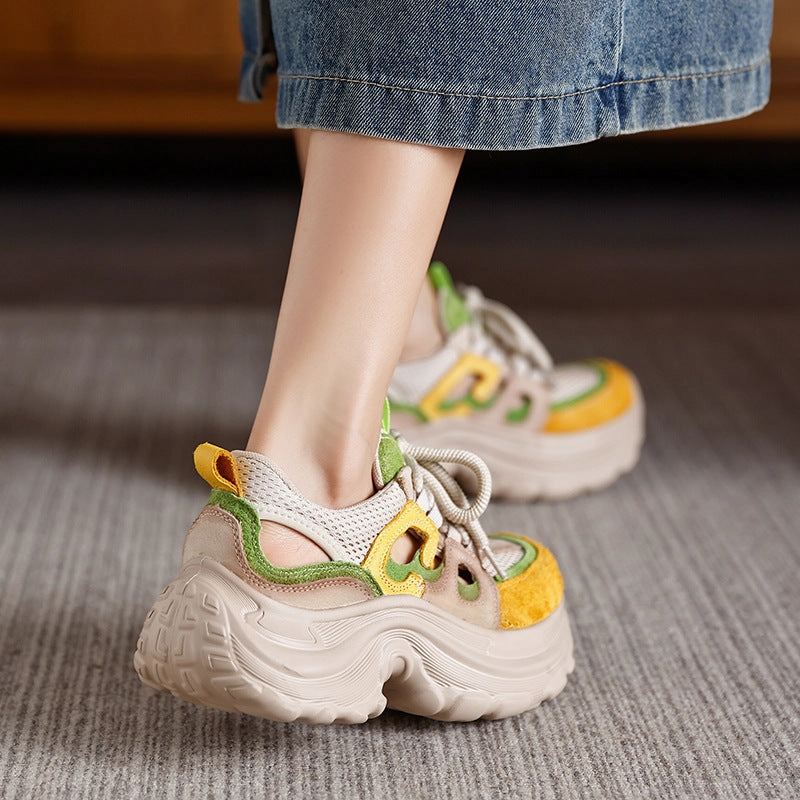 Women's Summer Hollow Breathable Platform Casual Shoes Best Casual Slip On Shoes