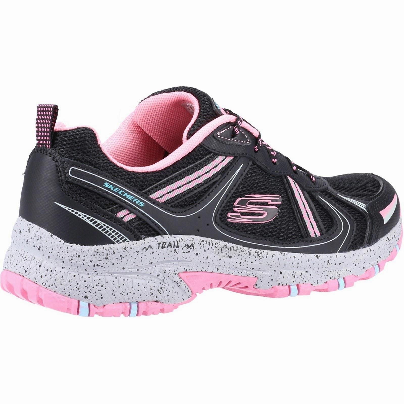 Best Shoes To Hike The Appalachian Trail Women's Wide Fit Skechers 149820  Hillcrest Vast Adventure Sneakers - Black/Hot Pink