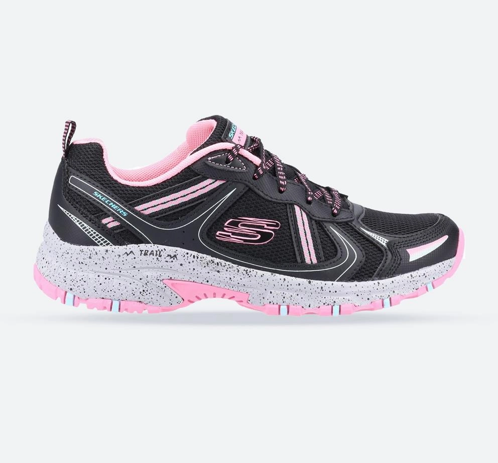 Cold Weather Trail Running Shoes Women's Wide Fit Skechers 149820  Hillcrest Vast Adventure Sneakers - Black/Hot Pink